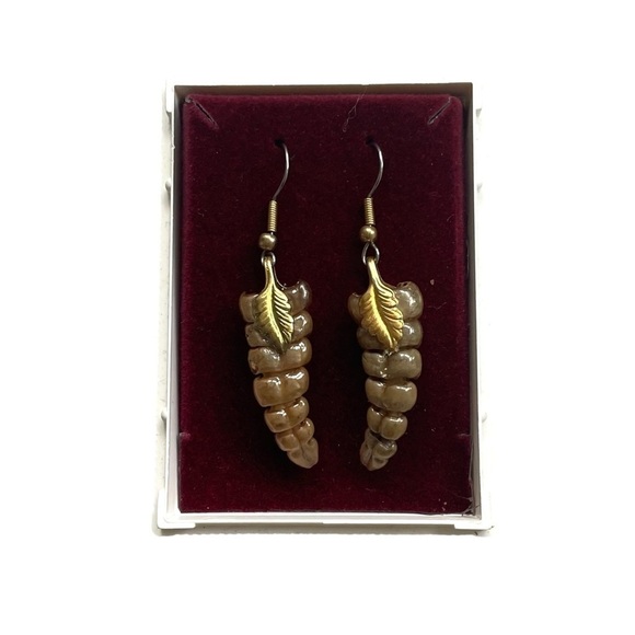 Handmade Rattlesnake Dangle Earrings Feather Detailing One Size - Picture 3 of 4